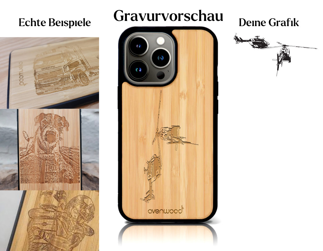 INDIVIDUELL iPhone 15 Pro Bambus-Kunststoff